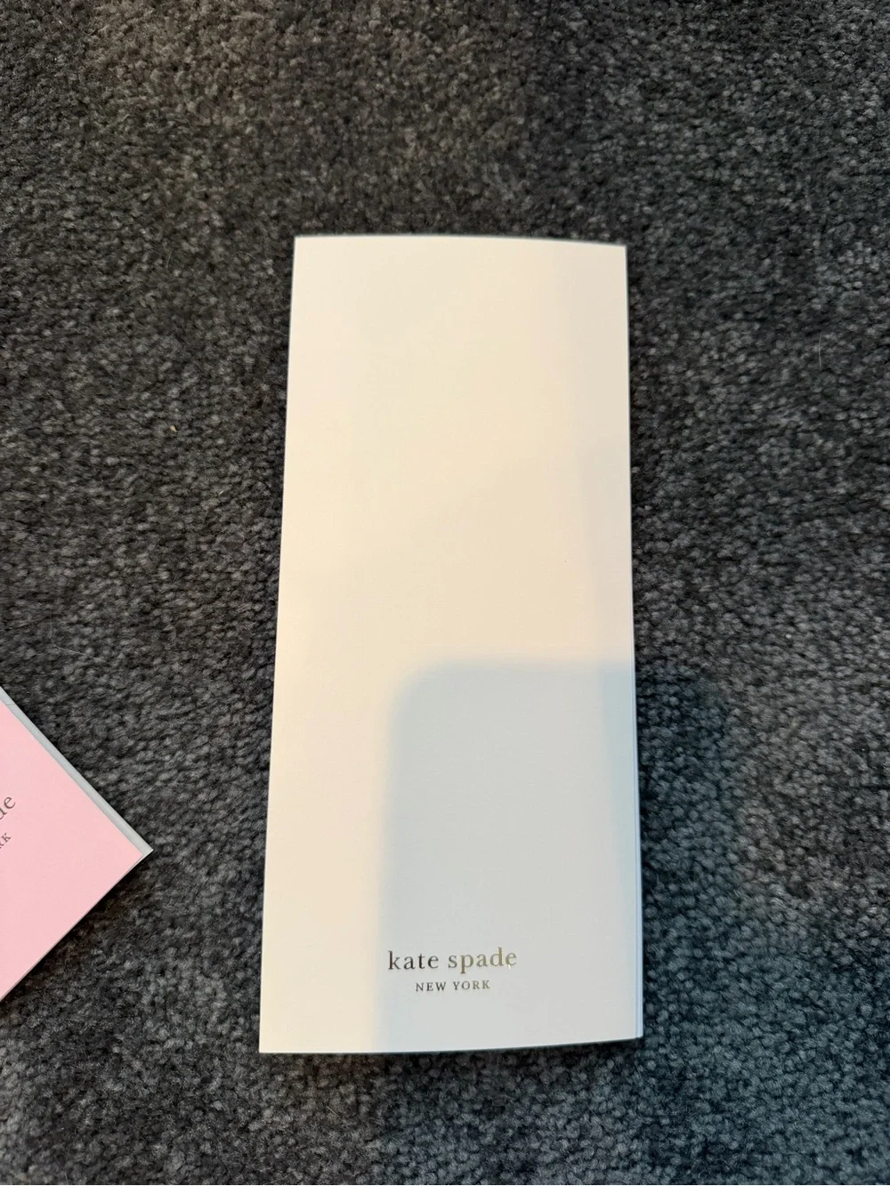 NEW Set of Kate Spade Snap Envelope Pouch with Gold Polka Dots and Notepad
